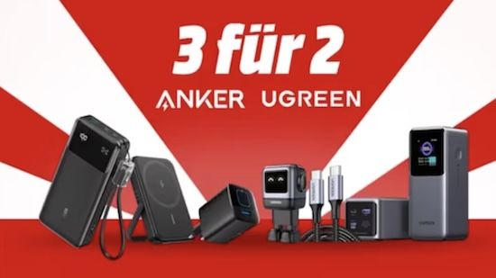 ⚡️ MediaMarkt: 3 für 2 UGREEN & Anker Produkte + keine VSK