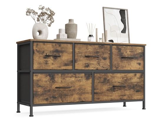 Songmics Bellah Vintage-Kommode mit 5 Schubladen ab 26,99€ (statt 40€)