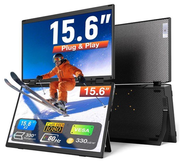 🖥️ Kwumsy M4 – Dual 15,6 Zoll FullHD Bildschirm Erweiterung für 134,99€ (statt 260€)