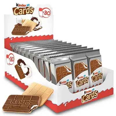 🍫 30er Pack Kinder Cards mit je 2 Stück für 11,99€ (statt 19€)