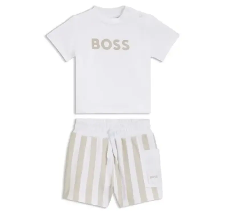 👶 Hugo Boss Baby Geschenk-Set mit T-Shirt und Shorts für 26,51€ (statt 70€) – nur Gr. 68