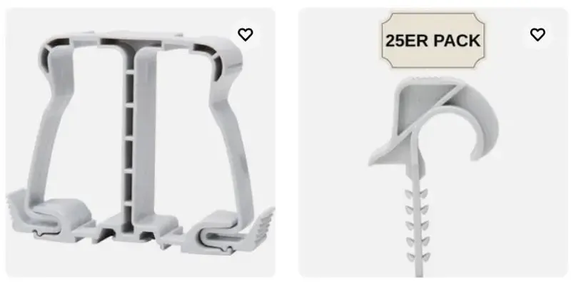 🔌 -72% Rabatt ab 5 Artikel auf Kopp Kabelhalter – z.B. 5 x 25er Schlaufendübel 9,75€ (statt 51€)