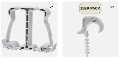 🔌 -72% Rabatt ab 5 Artikel auf Kopp Kabelhalter – z.B. 5 x 25er Schlaufendübel 9,75€ (statt 51€)