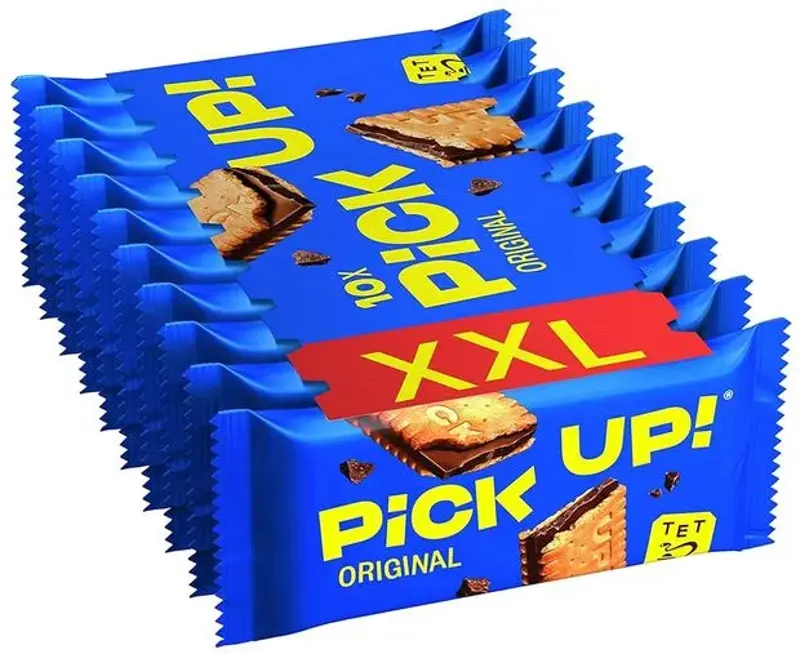 🍪 10er Pack PiCK UP! Original Keksriegel mit Milchschokolade ab 4,38€ (statt 7€)