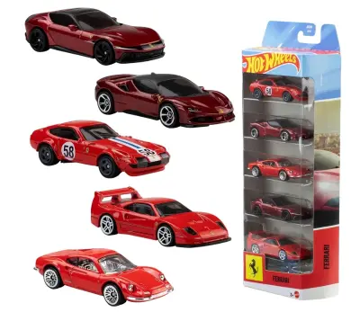 🏎️🏎️ 5er-Pack Ferrari – Hot Wheels JLN12 Maßstab 1:64 für 9,99€ (statt 17€)