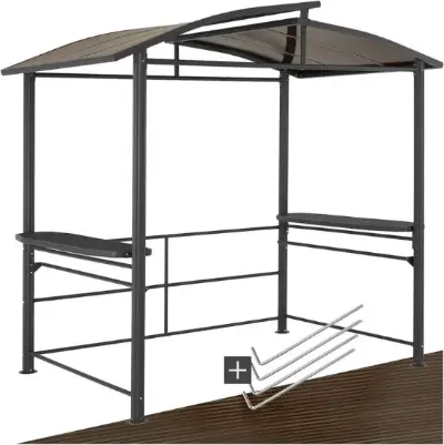 🏡 tectake Asado Outdoor Grillpavillon, 240x150x234cm für 296,99€ (statt 339€)
