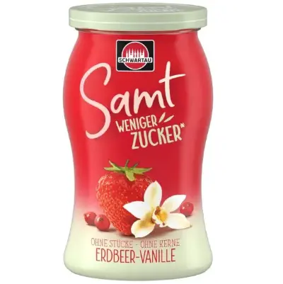 🍓 4x Schwartau Samt Weniger Zucker Erdbeer-Vanille ab 6,98€ (statt 13€)
