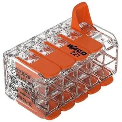 🔌 5er Pack WAGO 221-420 Verbindungsklemmen, 10 Leiter bis 4mm² ab 8,45€ (statt 13€)