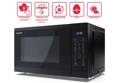 ♨️🍜 Sharp YC-MG252AE Mikrowelle 25l mit Grill für 89,99€ (statt 105€)
