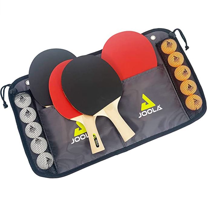 JOOLA Tischtennis-Set Family (4 Schläger + 10 Bälle + Tasche) für 15,64€ (VG: 22,69€)