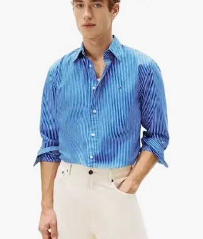 👔 Tommy Hilfiger Core Hairline Poplin Langarmhemd für 46,22€ (statt 80€)