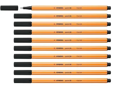 🖋️ 10er Pack STABILO Fineliner point 88 Stifte in Schwarz für 3,99€ (statt 11€)