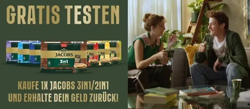 ☕ JACOBS 3in1 oder 2in1 Sticks kostenlos ausprobieren