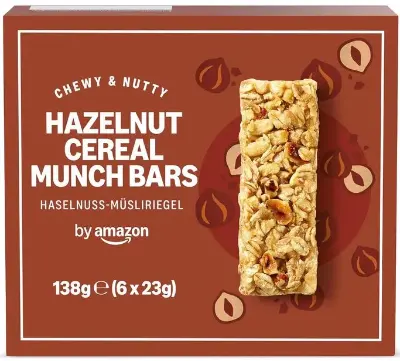🌰 4 x 6er Pack by Amazon Haselnuss-Müsliriegel ab 7,31€ (statt 10€) – 0,30€ pro Riegel