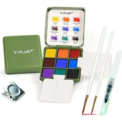 🎨 YPLUS Mini Mal- & Aquarellfarben Reise Set für 7,99€ (statt 16€)