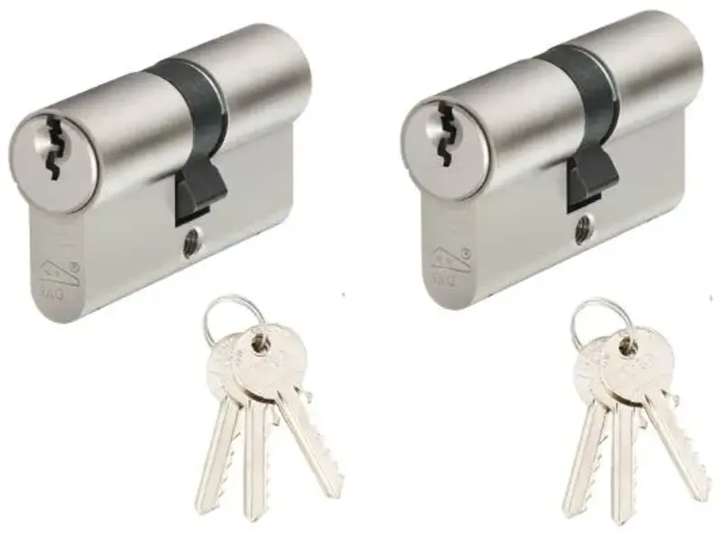 🔑 2er Pack SKG 30/30 Zylinderschloss, 60mm inkl. 6 Schlüssel für 11,99€ (statt 20€)