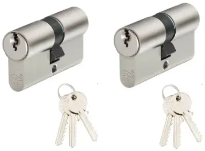 🔑 2er Pack SKG 30/30 Zylinderschloss, 60mm inkl. 6 Schlüssel für 11,99€ (statt 20€)