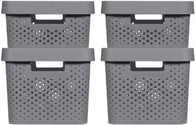 🗃️ 4er Set Curver Infinity Aufbewahrungsboxen, 2x11L + 2x17L für 29,99€ (statt 40€)