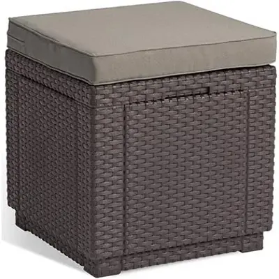 🪑 Keter Cube Hocker mit Stauraum, 42 x 42cm für 54,99€ (statt 72€)