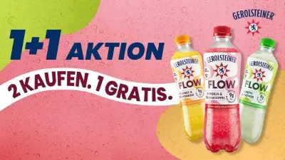 🥃 Couponplatz: Gerolsteiner Flow gratis ausprobieren – 1+1 Aktion