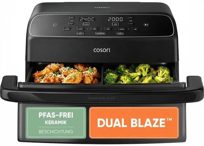 🍟 Cosori Dual Blaze Twinfry Compact Airfryer mit 8,6L für 159,99€ (statt 190€)
