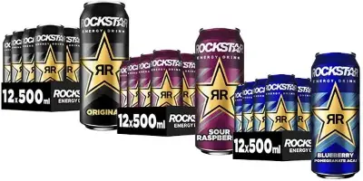 🥤 Amazon: 12er Packs Rockstar Energy Dosen in versch. Sorten je 9€ (statt 18€) – 0,75€ pro Dose