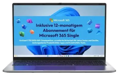 💻 Medion E15223 15,6″ Laptop mit N100, 8GB RAM + 128GB für 269€ (statt 330€)