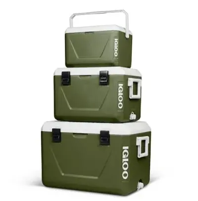 IGLOO stapelbare passive Kühlboxen Set 55 L + 27 L + 11 L für 99,99€ (statt 139€)