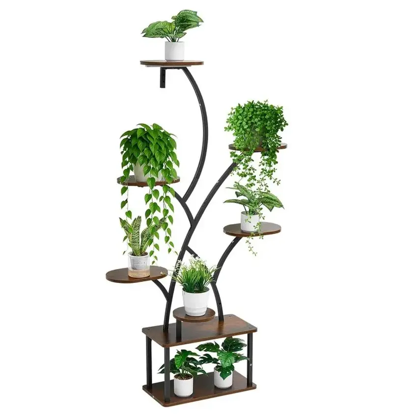 🌼 VEVOR 8-stöckiges Pflanzenregal mit Wachstumslichtern, Timer- & 10 Helligkeitsstufen für 48,40€ (statt 63€)