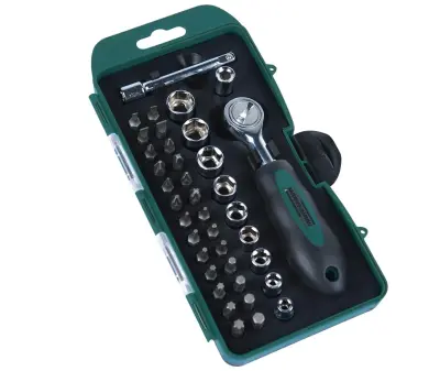 Mannesmann M29891 Schraub-Bit-Satz 38-tlg. mit mini Ratsche für 8,49€ (statt 16€)