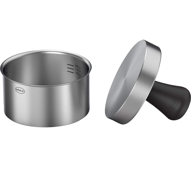 Rösle Burgerpresse Pro (Edelstahl 18/10, 11cm, Spülmaschinengeeignet) für 14,89€ (Vergleich: 21,35€)