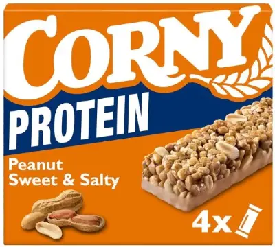 🥜 4 x 4er Pack Corny Protein Erdnuss Süß & Salzig Riegel ab 7€ (statt 10€)