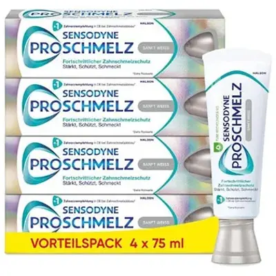 🪥 4er Pack Sensodyne ProSchmelz Sanft Weiss Zahncreme ab 13,23€ (statt 20€)