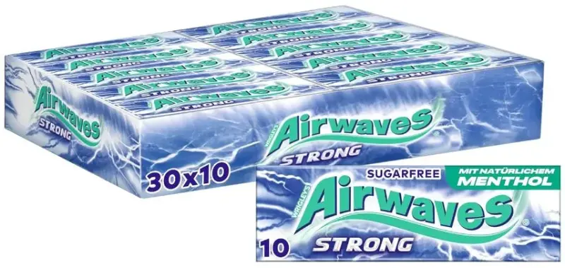 🌿 30er Pack Airwaves Strong Kaugummi, zuckerfrei ab 16€ (statt 22€)