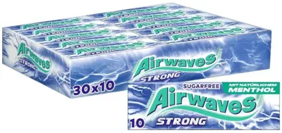 🌿 30er Pack Airwaves Strong Kaugummi, zuckerfrei ab 16€ (statt 22€)