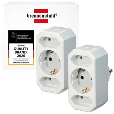 🔌 2er Set Brennenstuhl 3-Fach Mehrfachsteckdosenadapter für 5,99€ (statt 11€)