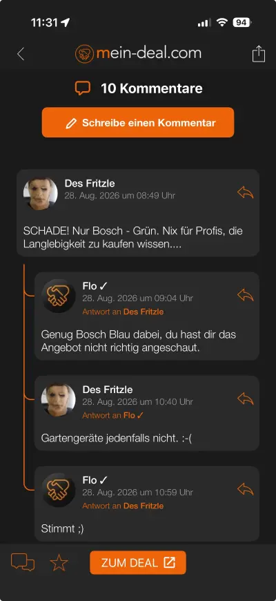Bitte App Update laden (iOS & Android) – Perfomance + Kommentar Optik Update
