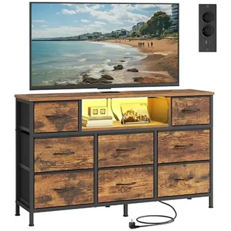 🏺 Songmics Kommode mit 8 Stoffschubladen & Beleuchtung für 44,87€ (statt 66€)