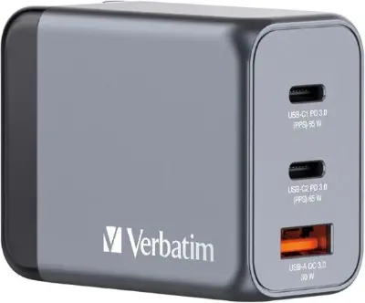 🔌 Verbatim 3-Port USB GaN Ladegerät mit 65W für 20,34€ (statt 25€)