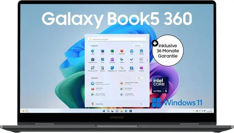 💻 Samsung Galaxy Book5 360 15,6″ 2-in-1-Laptop mit Intel Core Ultra für 819€ (statt 929€)