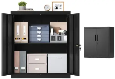 🗃️ Songmics Aktenschrank mit 2 Türen, 80x40x90cm, abschließbar für 69,99€ (statt 92€)