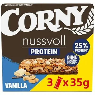 🌰 4 x 3er Pack Corny Nussvoll & Protein Vanilla Nussriegel ab 8,54€ (statt 12€)