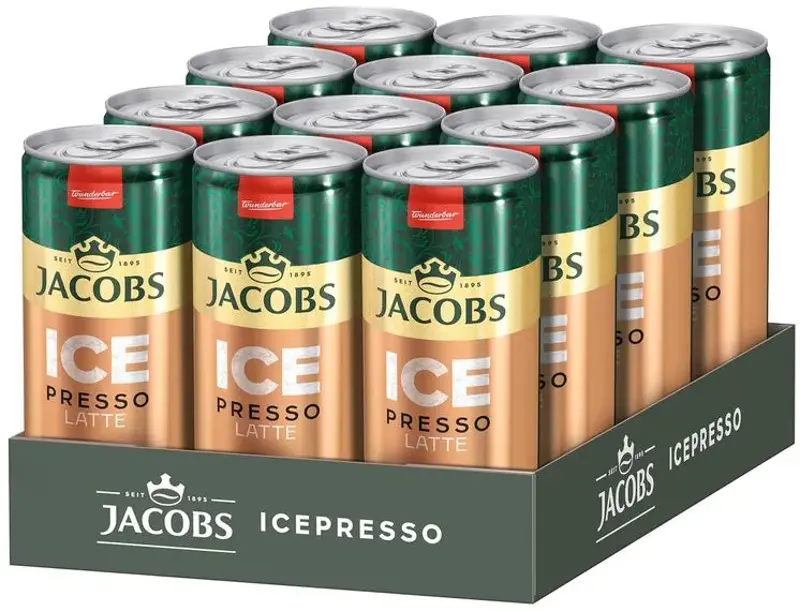 ☕ 12er Pack Jacobs Icepresso Latte Eiskaffee To-Go, 250ml für 15,99€ (statt 22€)