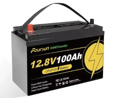 🔋 Foursun 12V 100Ah LiFePO4-Akku mit Niedertemperatur-BMS-Schutz für 121,27€ (statt 180€)