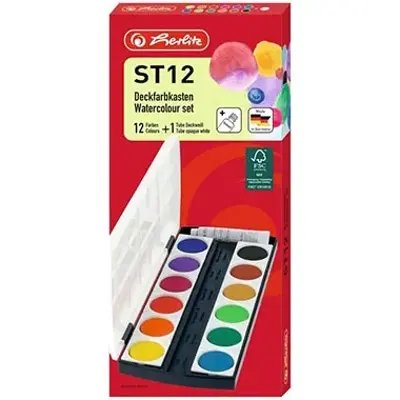 🎨 Herlitz Schulmal- & Deckfarbkasten mit 12 Farben + Deckweiß für 5,94€ (statt 10€)