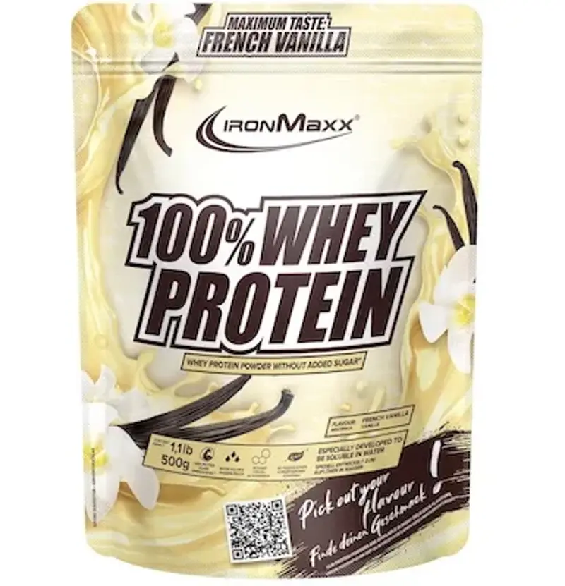 💪 IronMaxx 100% Whey Protein Pulver French Vanilla, 500g ab 10,23€ (statt 16€)