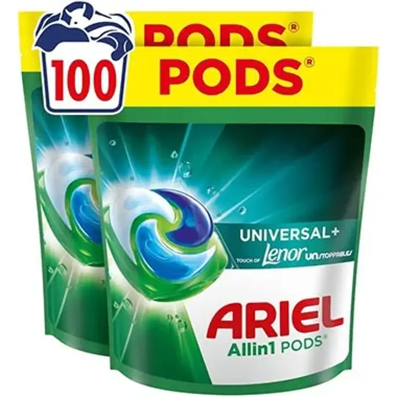 🫧 100WL Ariel Pods Touch of Lenor Unstoppables Universal Waschmittel ab 23,74€ (statt 33€)