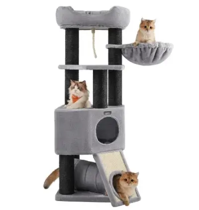 😻 FEANDREA Kratzbaum (141cm) mit dicken Säulen für 59,99€ (statt 76€)