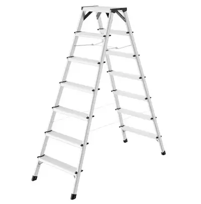 🪜 Hailo D60 StandardLine Alu-Doppelstufenleiter, 2 x 7 Stufen für 130,40€ (statt 196€)