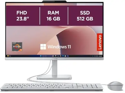 🖥️ Lenovo AIO A105a All-In-One PC mit 23.8″ FHD Display, Ryzen 5 40 für 369,99€ (statt 449€)